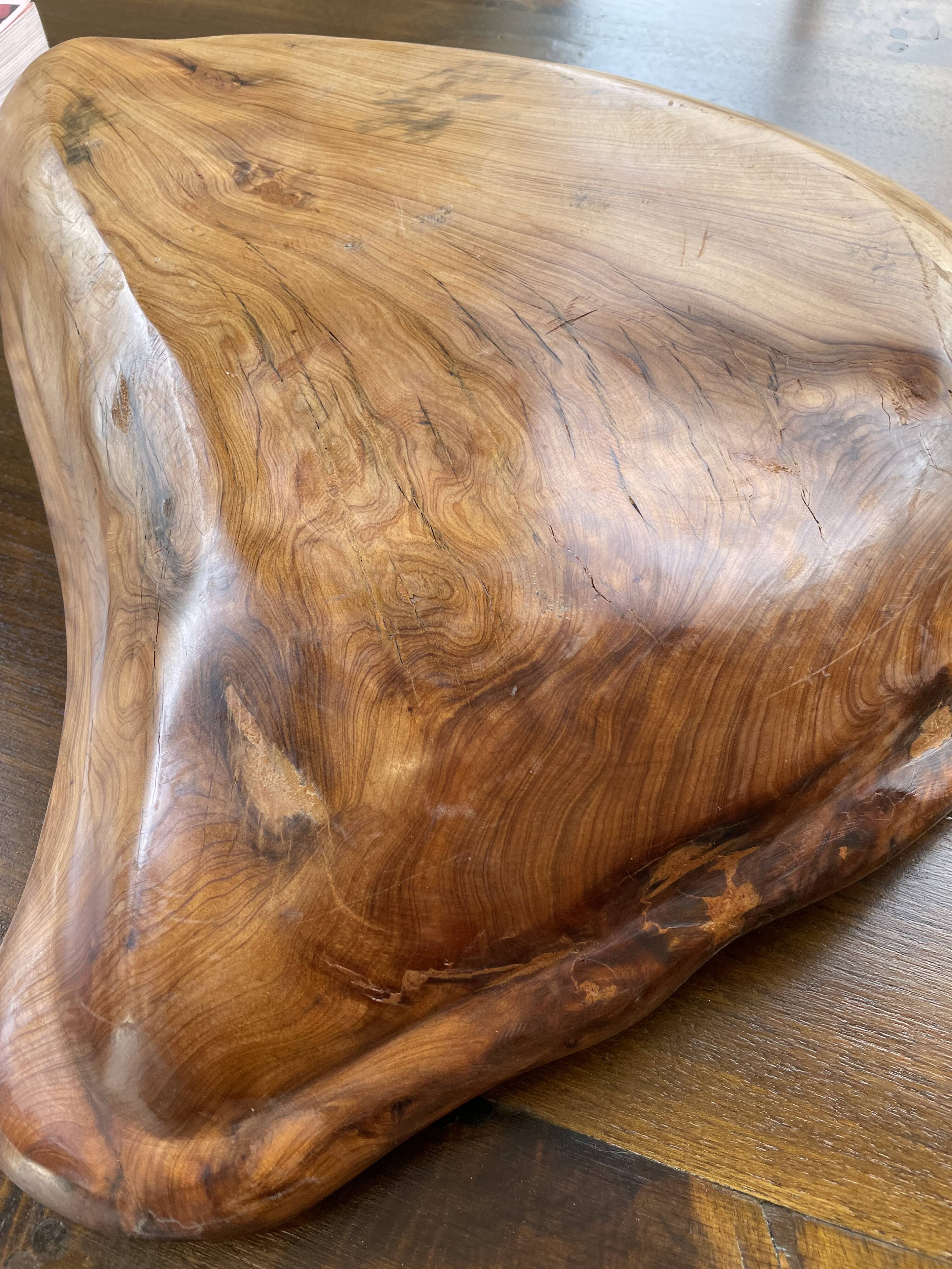 XL thuja root wooden dish