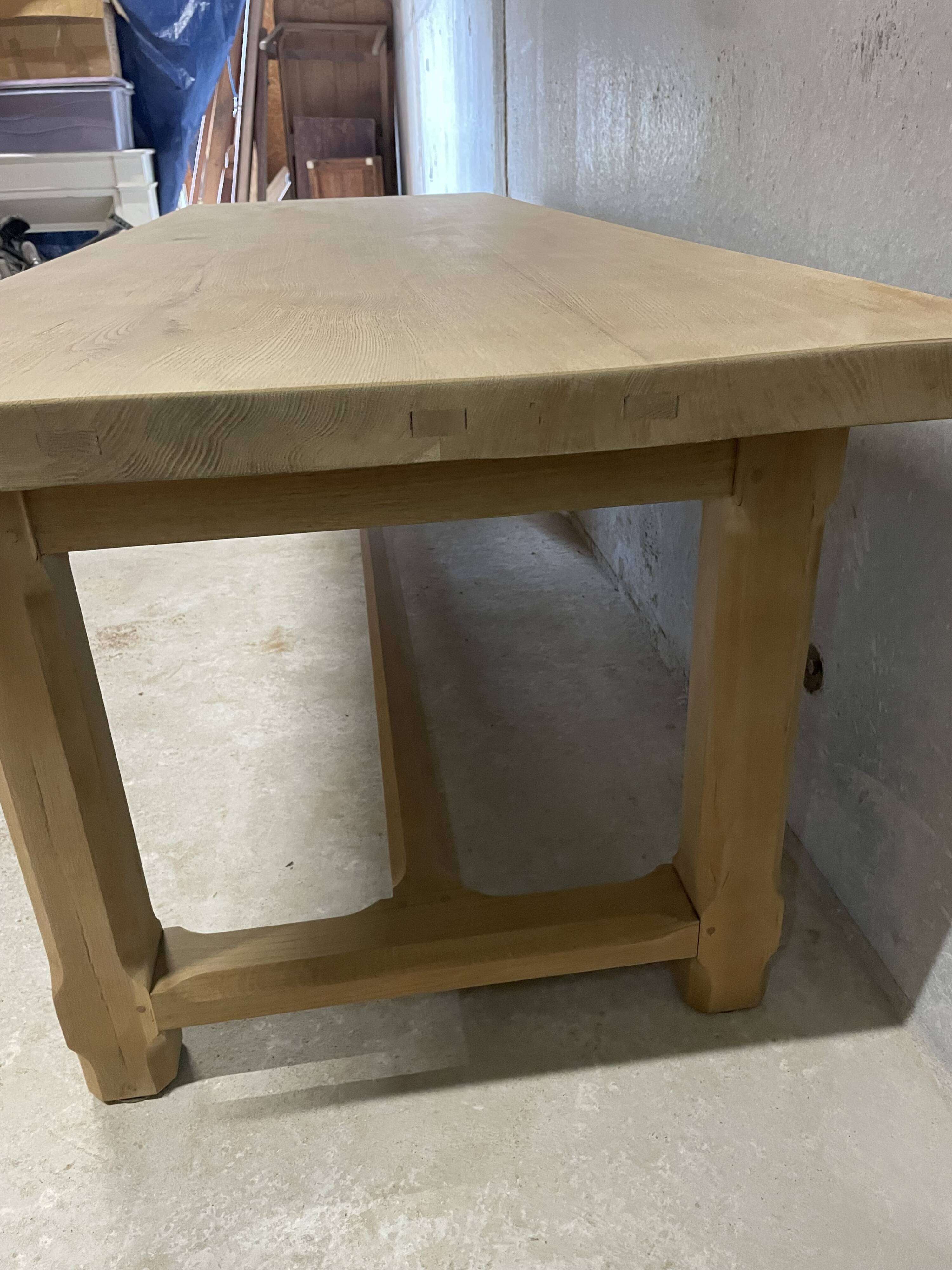 Large solid farmhouse table 2.5m – ideal for large gatherings.