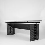 Tesi table & six Seconda 602 chairs by Mario Botta, edit by Alias