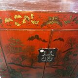 Vintage red lacquer sideboard, China