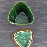 Ceramic box and leather seahorses