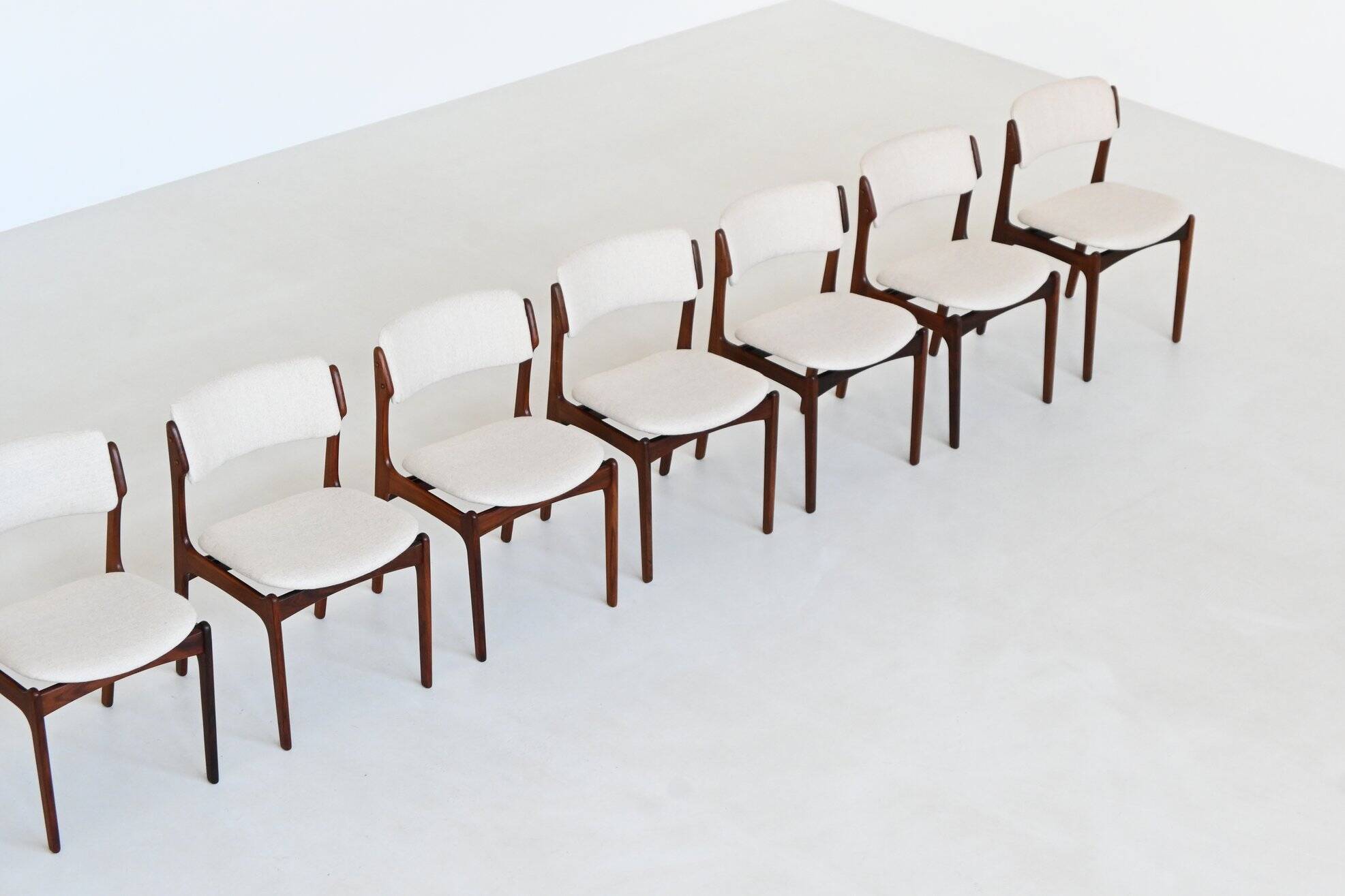 Erik Buch OD 49 set of ten dining chairs rosewood O.D. Mobler Denmark 1960