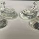 Set of 4 Schneider France crystal candle holders from the 1970s.