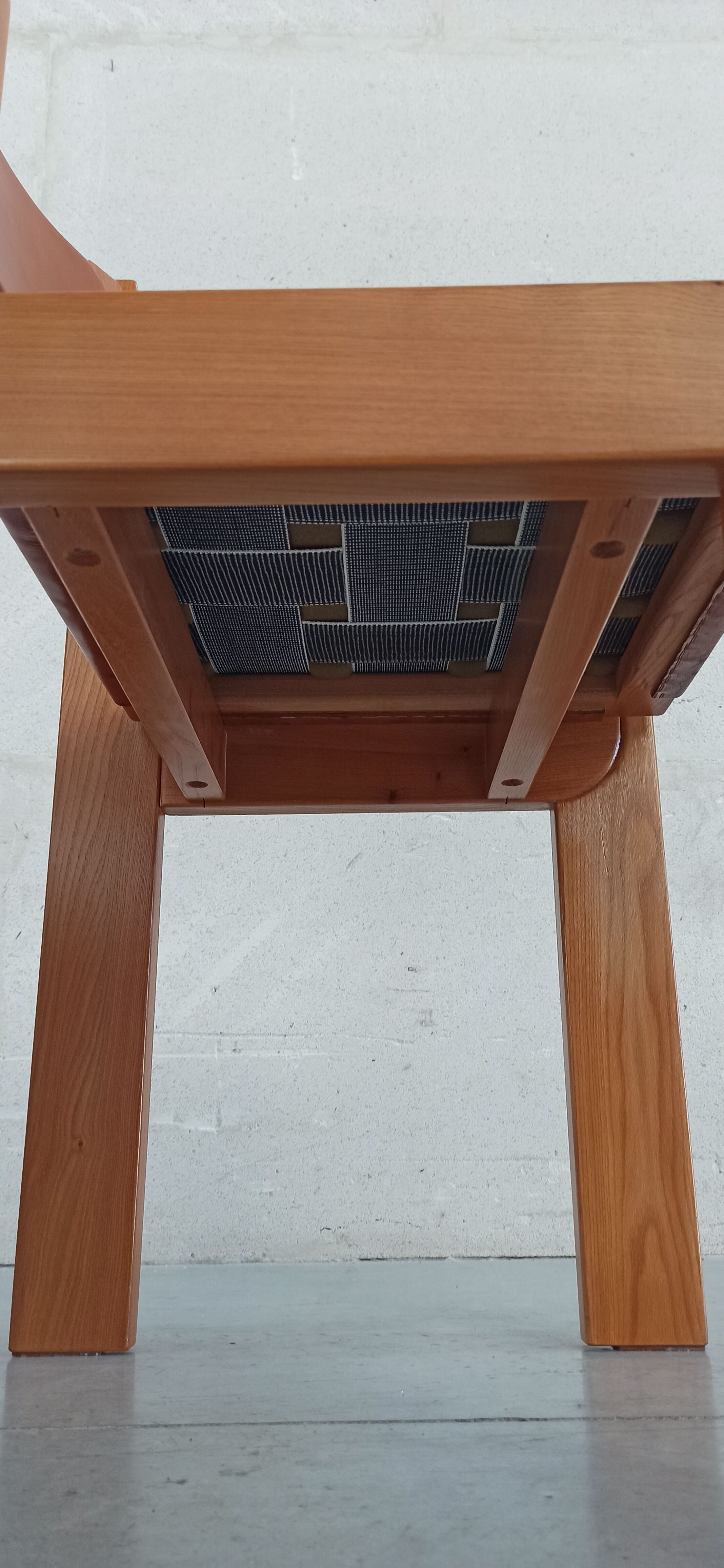 Elm and leather chairs, 80