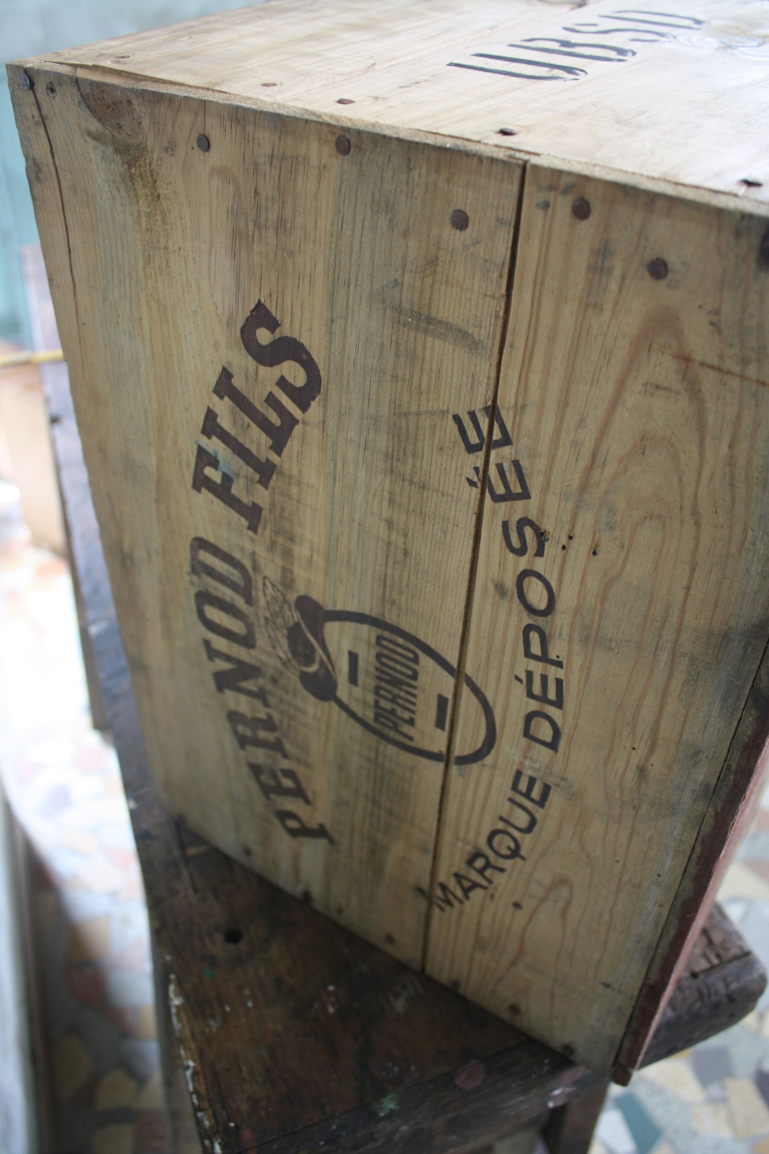 Pernod Fils wooden crate