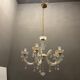 Italian white opaline glass chandelier