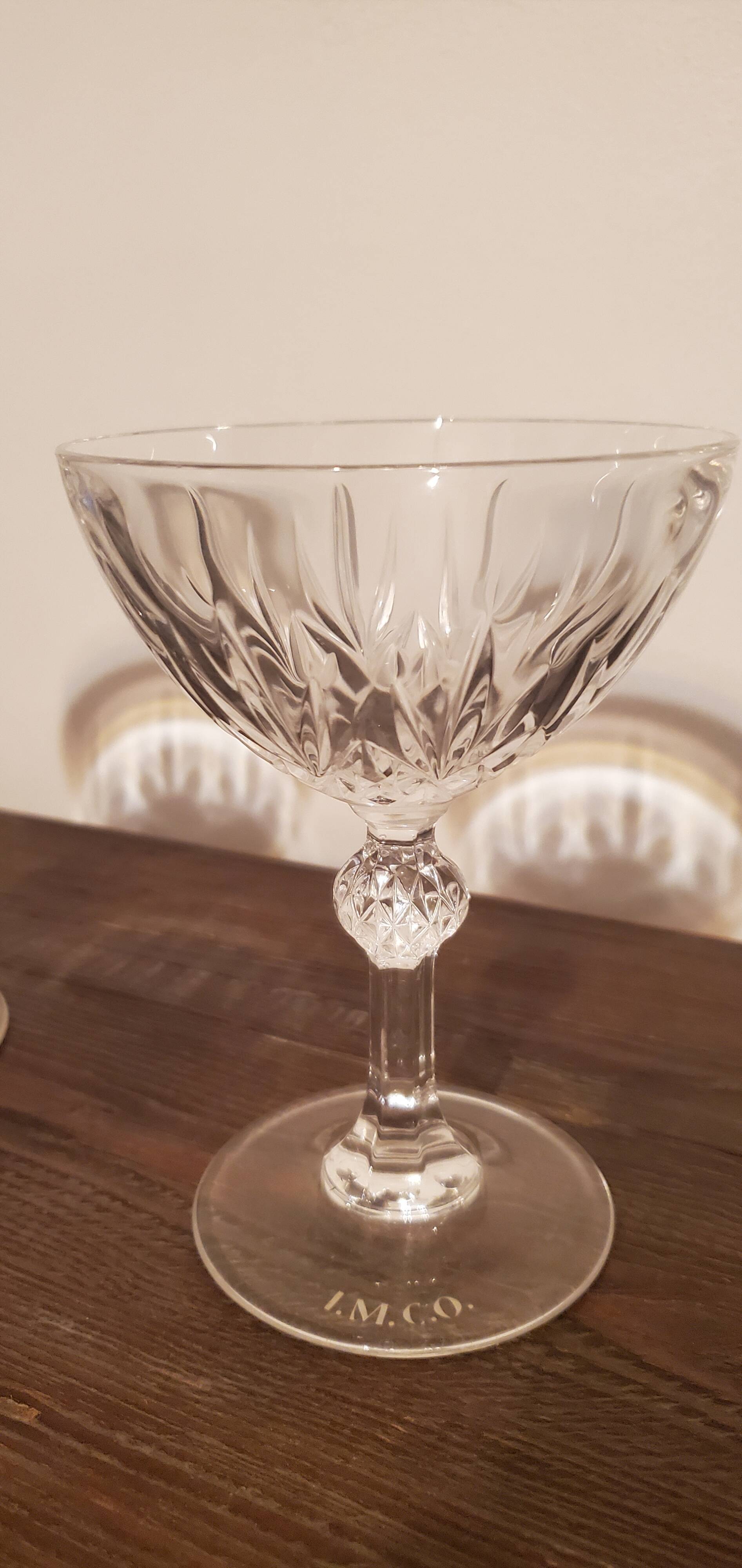 Crystal champagne glasses