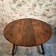 Antique French oak wine table – Loire region – Tilting top – 107 cm diameter