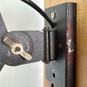 Industrial Black Scissor Wall Lamp, 1950s