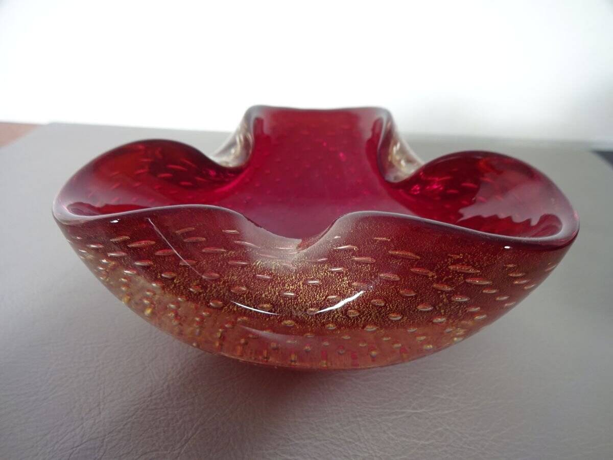 Italian Murano Glass Ashtray by Barovier & Toso, 1960s