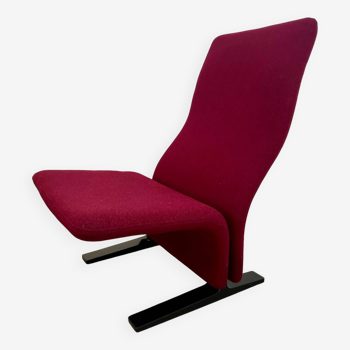 Old Concorde F784 armchair design Pierre Paulin 70s vintage purple wool