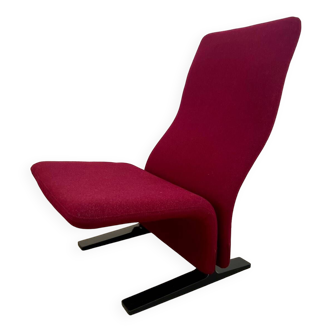 Ancien fauteuil Concorde F784 design Pierre Paulin années 70 vintage laine violet