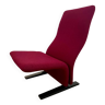 Ancien fauteuil Concorde F784 design Pierre Paulin années 70 vintage laine violet