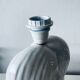 Lampe couple enlacé en céramique