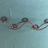 Vintage wrought iron coat/patère with 5 hooks