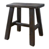 Brutalist teak stool from balî