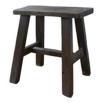 Brutalist teak stool from balî