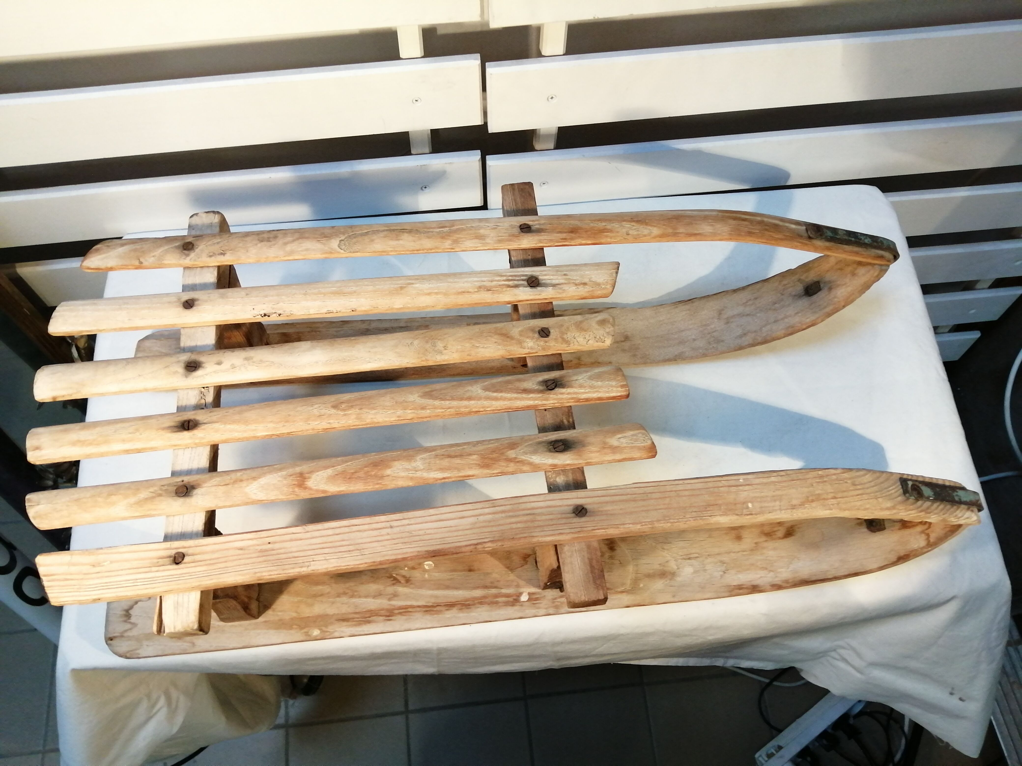 Old wooden sledge - vintage