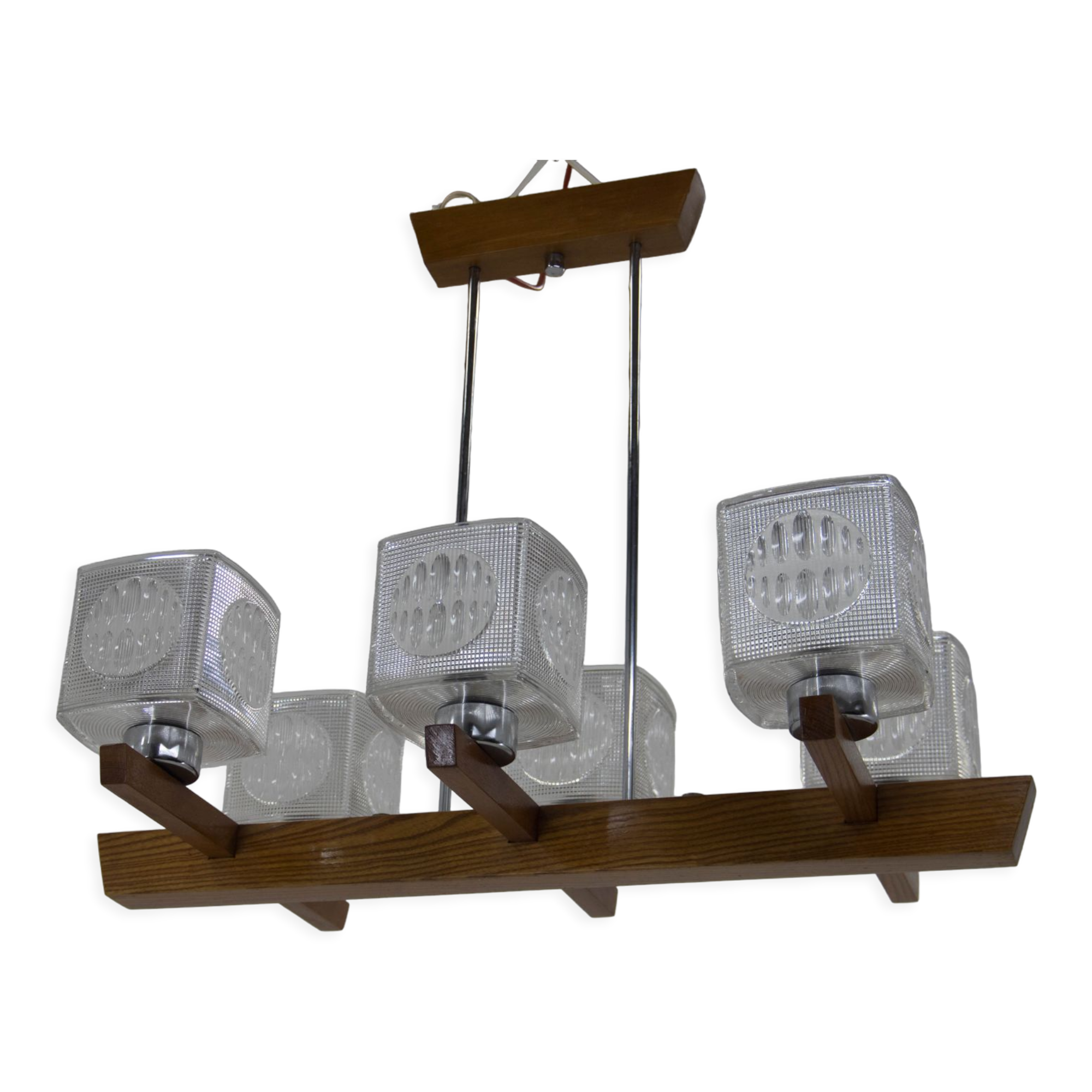 Mid-century chandelier by instala decin, 1970s