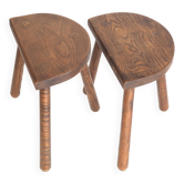 Pair of tripod cowherd stools