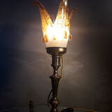 copper brass bronze lamp tulip ancient murano Italy very beautiful