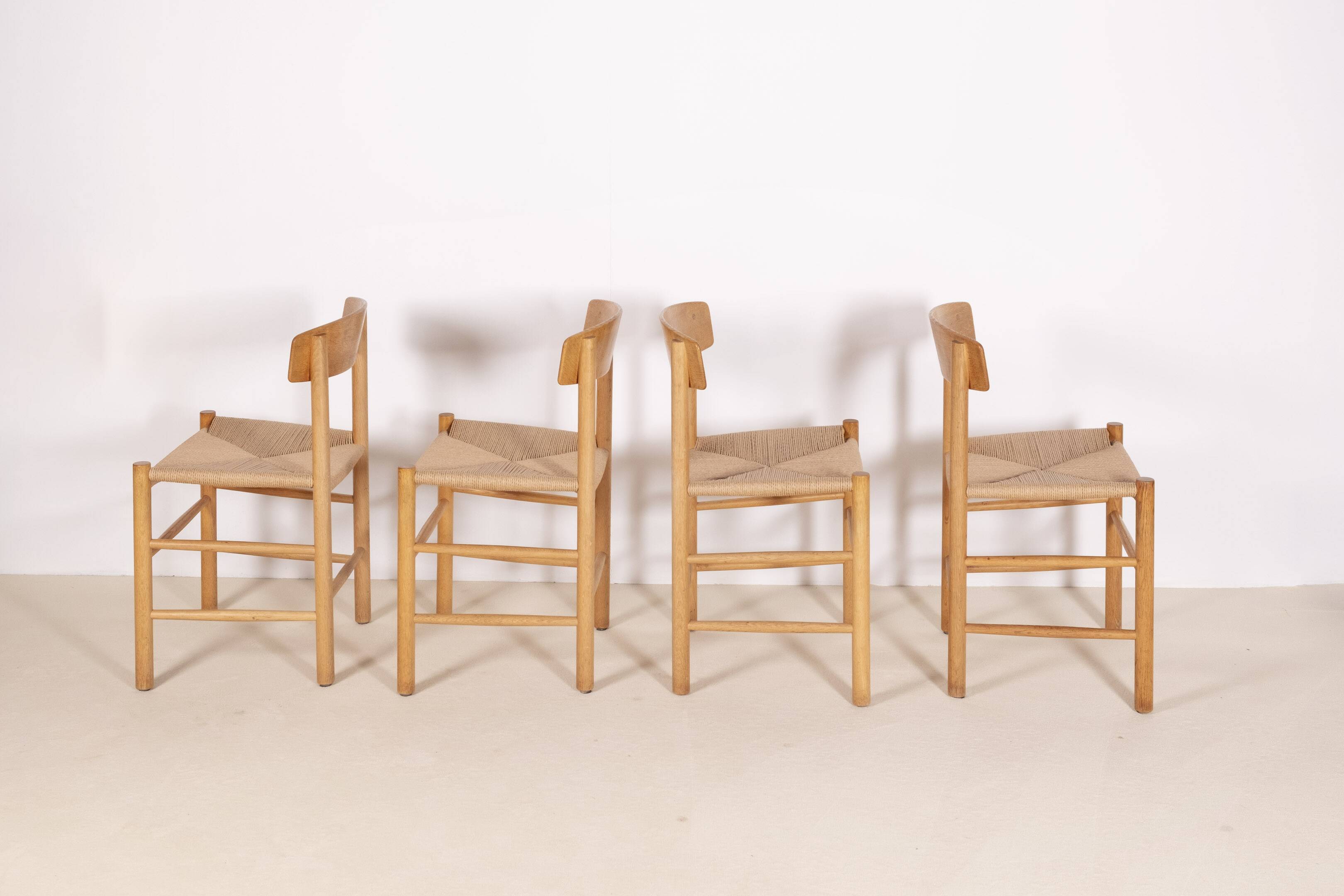 4x Børge Mogensen J39 Oak Dining Chair, FDB Møbler 1981