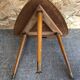 Old coffee table mediator wood & resin compass feet 70s vintage