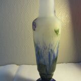 Daum Nancy violet vase authentic glass paste