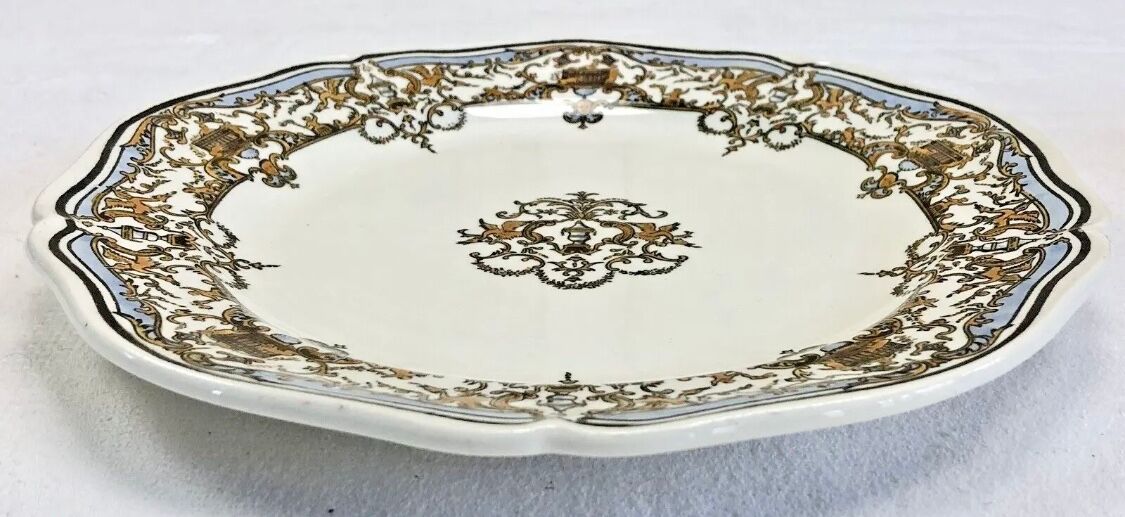 6 flat plates Gien Dionysos the children at the press 1938 1960