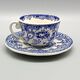 7 tasses à café avec soucoupes vintage, fabriquées par kg luneville france