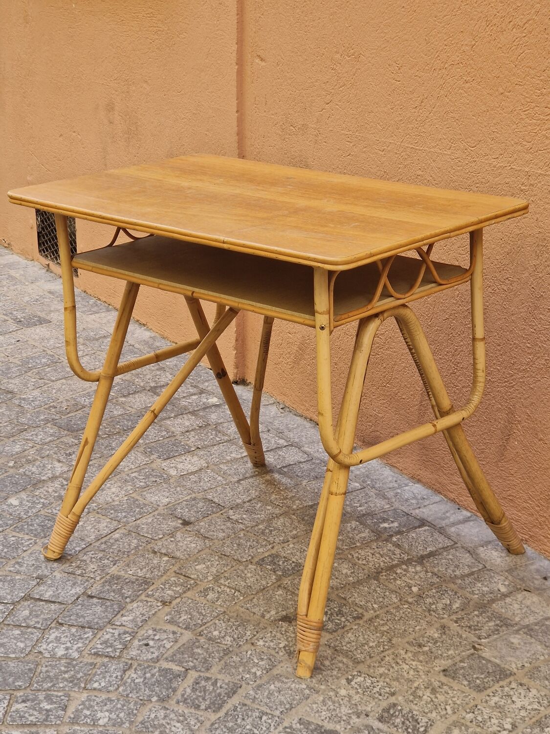 Vintage rattan desk