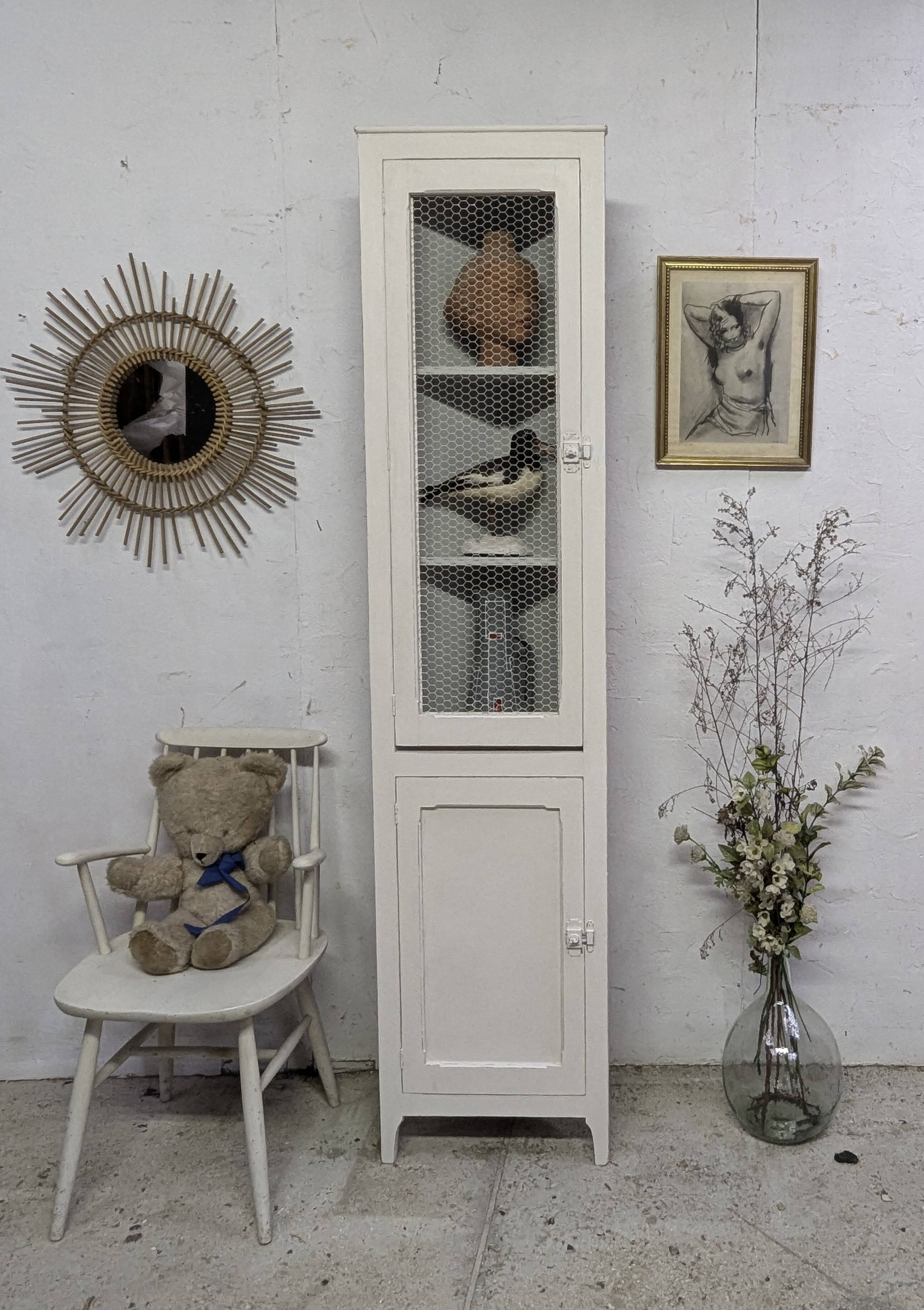 Corner display cabinet with shabby chic patina from the 19th century Gustavian period