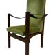 Vintage armchair solid wenge design 60s leather armrests design