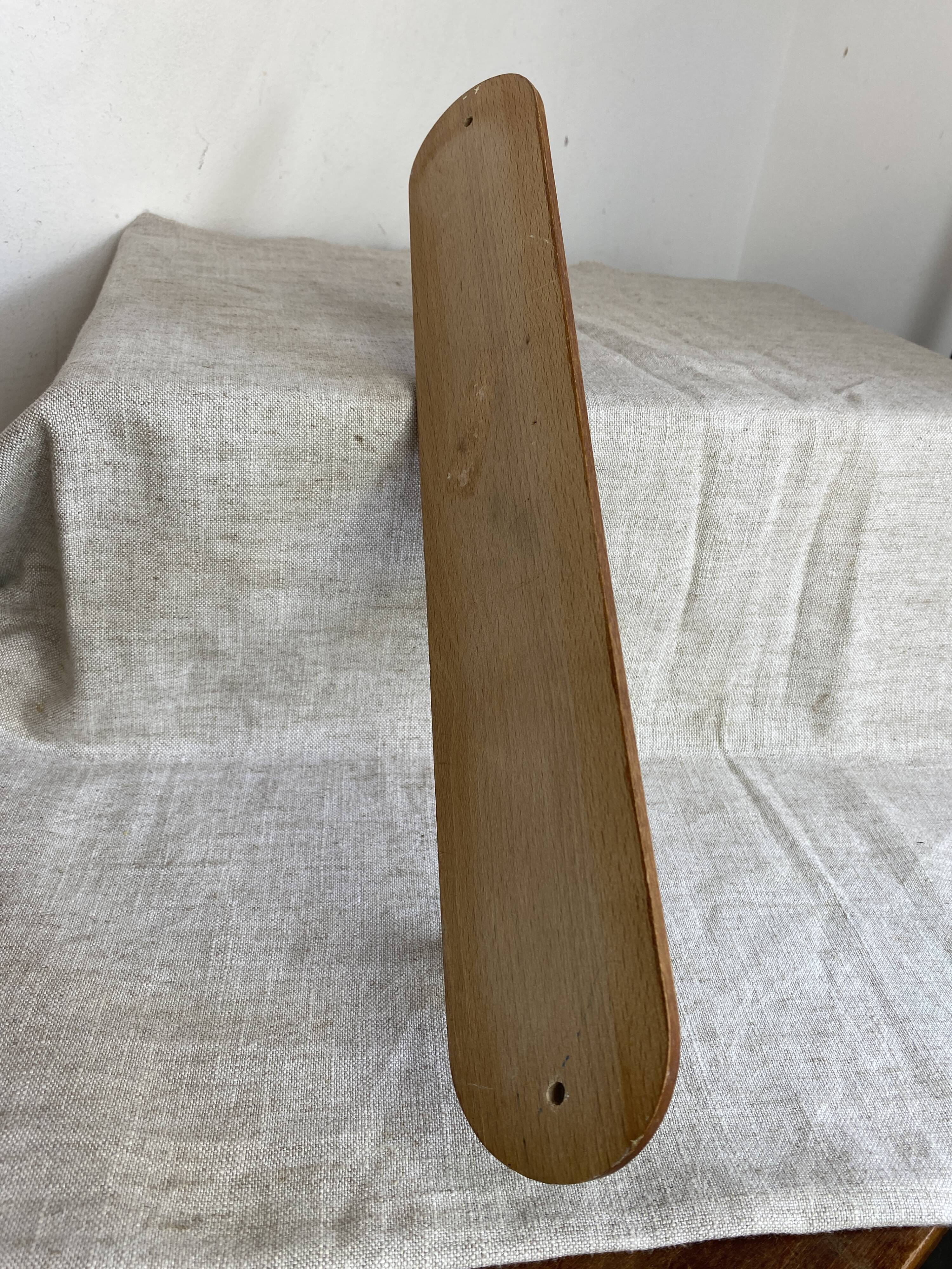 Oak and brass wall hook