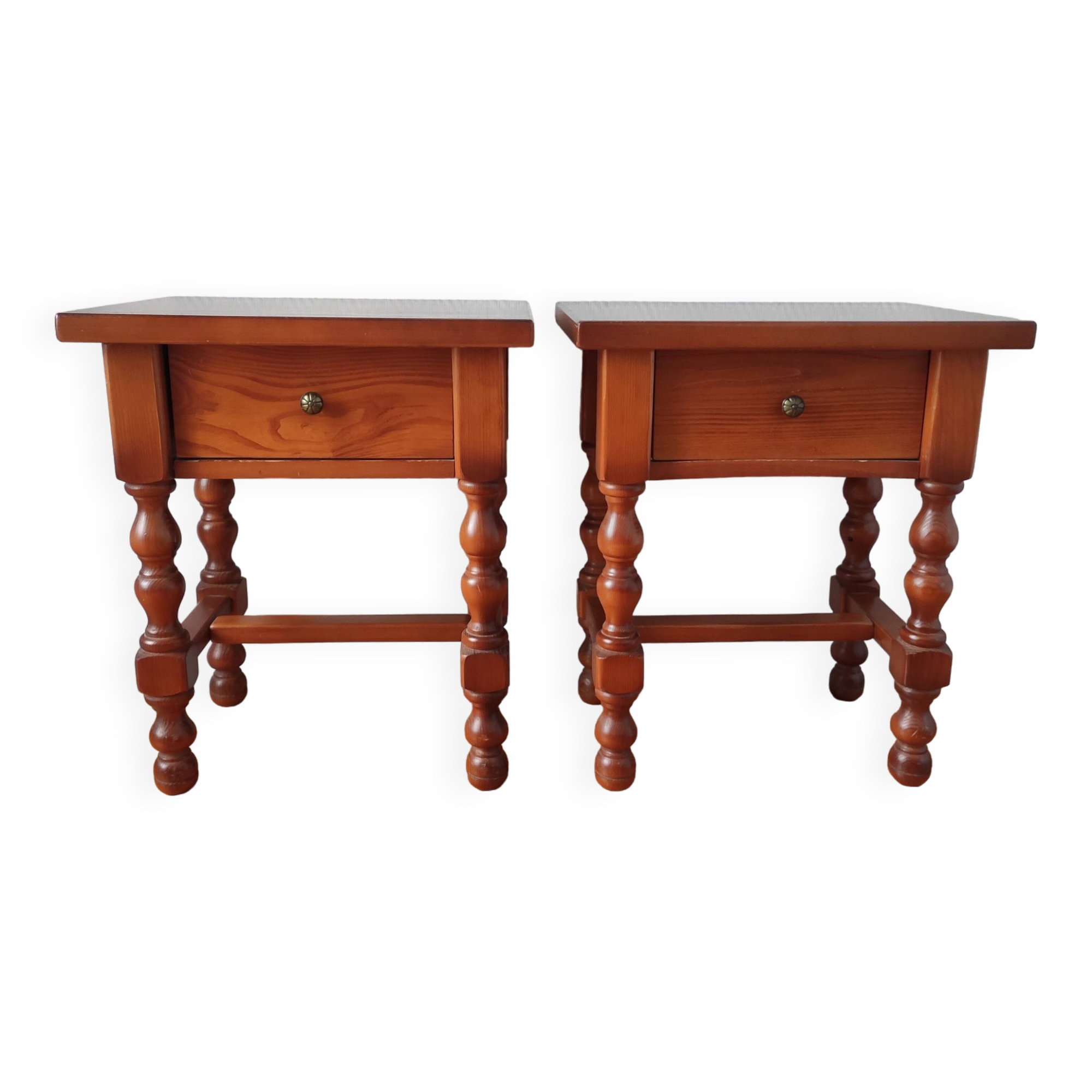 Pair of classic vintage bedside tables