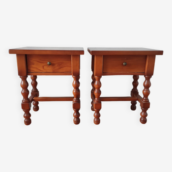 Pair of classic vintage bedside tables