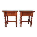 Pair of classic vintage bedside tables