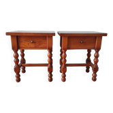 Paire de tables de chevet vintage classique