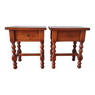 Pair of classic vintage bedside tables
