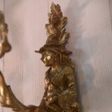 Pair of bronze sconces, mid-18th century