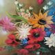 Tableau bouquet de fleurs dans un vase