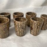 Carafe and 7 glasses in stoneware André Bodin