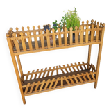 Wooden planter on stand