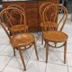 Suite de 4 chaises de bistrot bois courbé