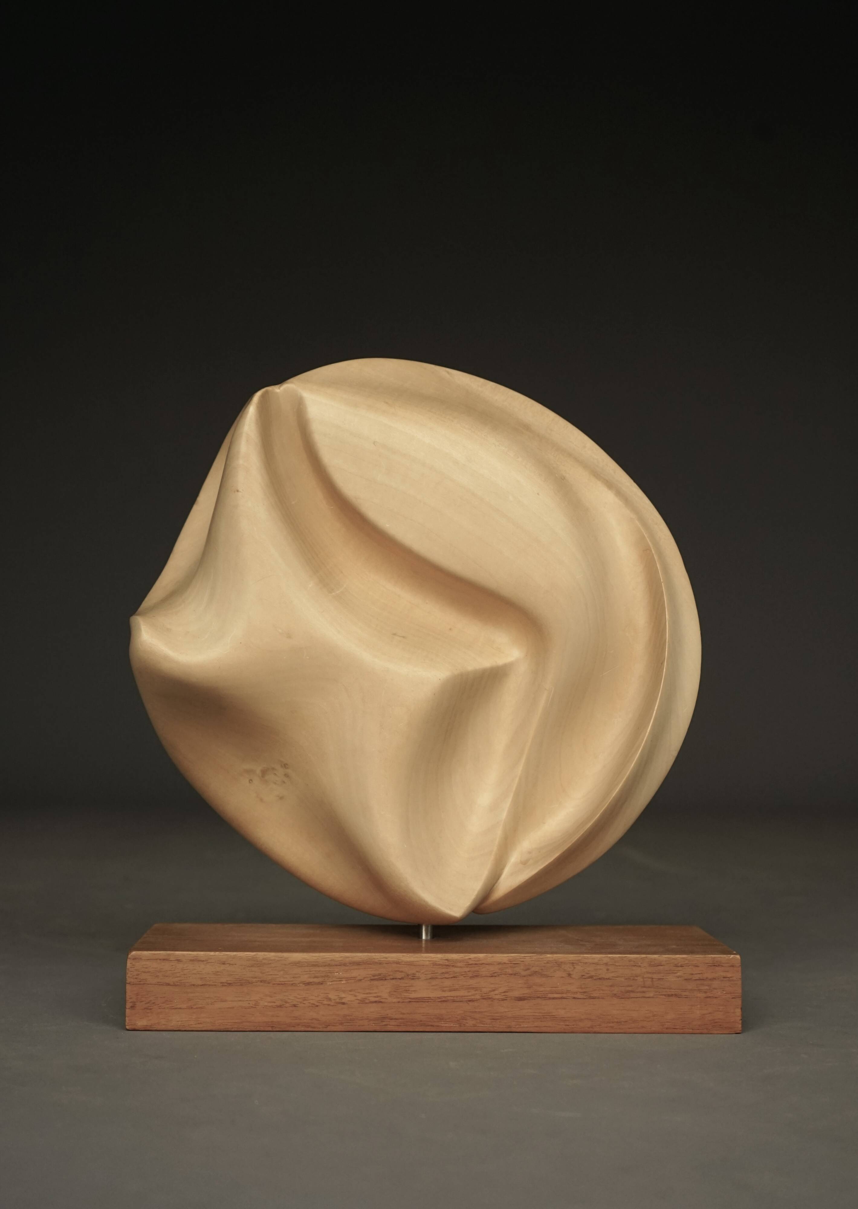 1980s carved applewood Abstract Sculpture