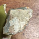 Set of brutalist style pocket trays in vintage onyx and alabaster.