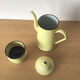 Vintage yellow enamelled coffee teapot