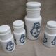 Set of Pots in white opaline