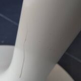 Chaise baquet vintage orange (plastique + cuir)