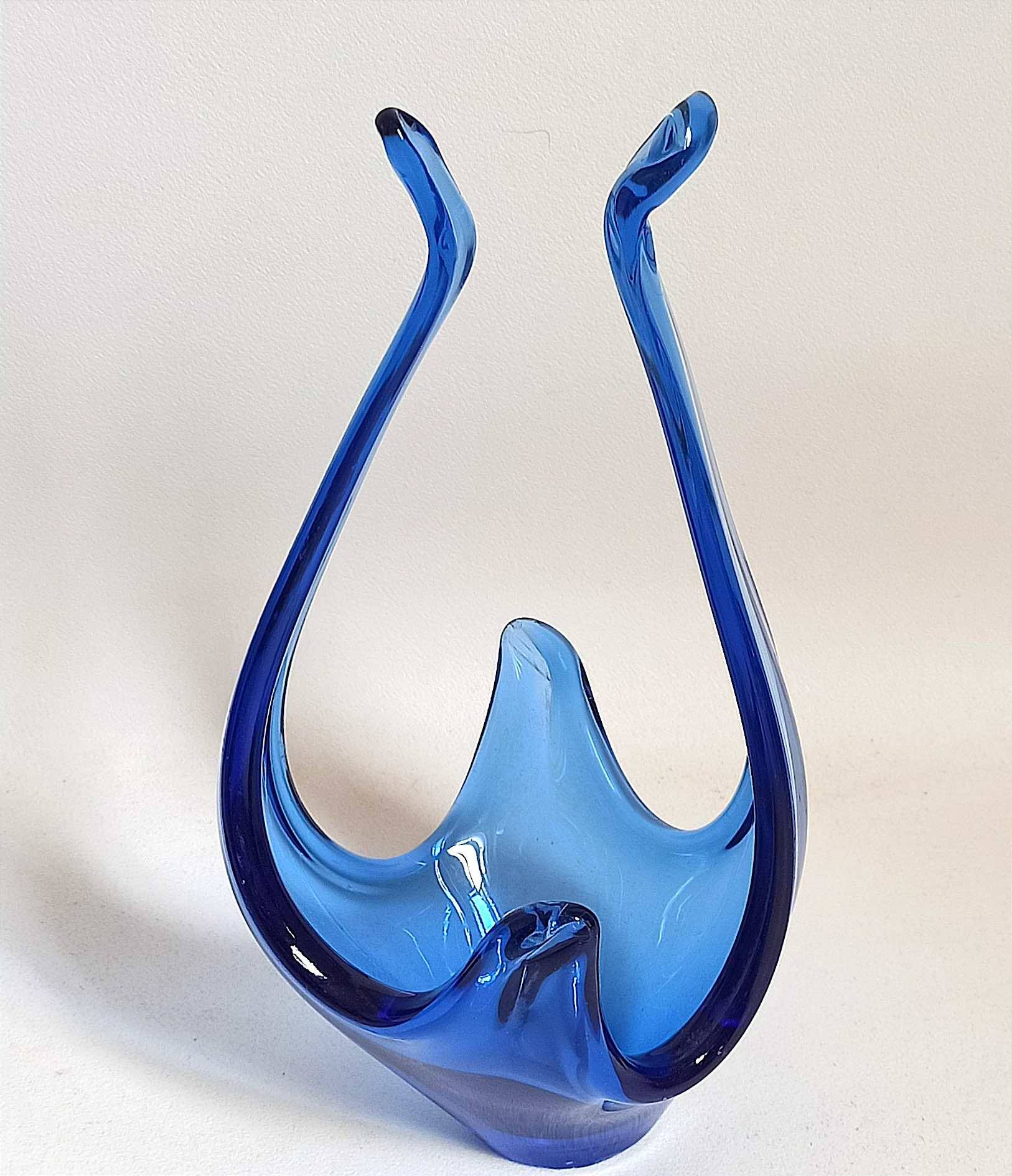 Viartec basket blue Colbat 70s Height 29.4 cm